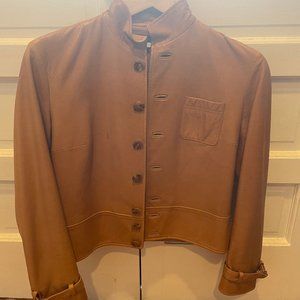 Ralph Lauren Black Label Calfskin Leather Leather Moto Jacket